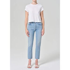 Agolde Light Wash Straight Leg Jeans